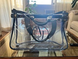 Bolso Armani Jeans transparente azul