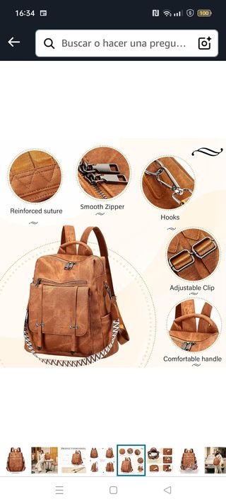Mochila Marrón Leathario