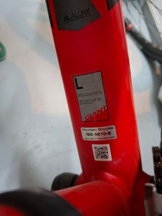Bicicleta Giant de montaña roja 