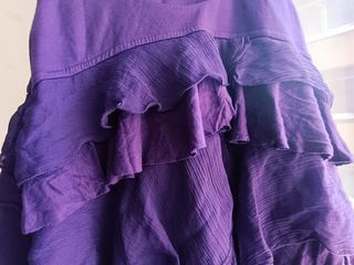 Camiseta morada volantes talla grande 
