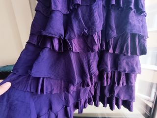Camiseta morada volantes talla grande 