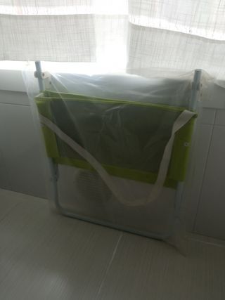 2 Sillas playa plegables - azul celeste y verde