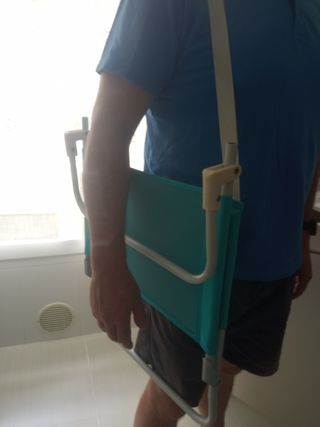 2 Sillas playa plegables - azul celeste y verde