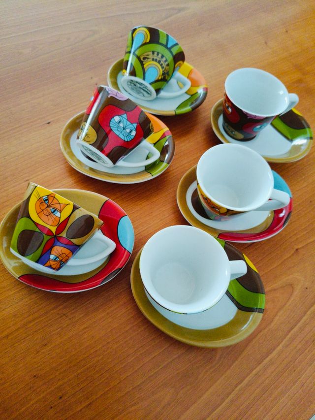 Juego 6 Tazas Café Vintage