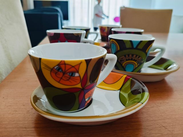 Juego 6 Tazas Café Vintage