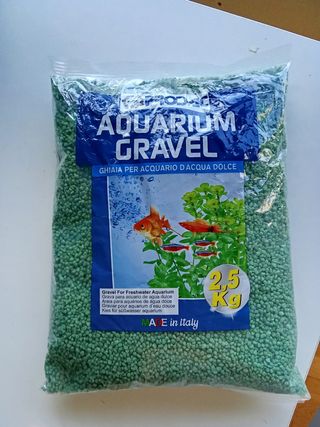 Grava para acuarios verde Prodac de 2,5 kg