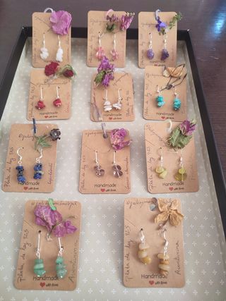 Pendientes Plata 925 Coral Rojo,Amatista...