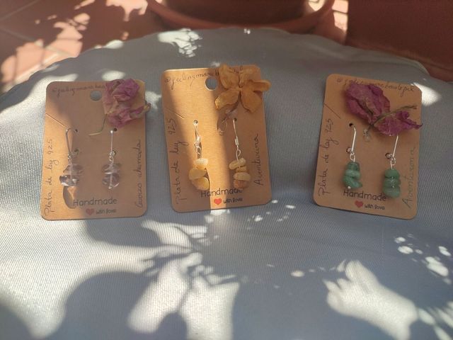 Pendientes Plata 925 Coral Rojo,Amatista...