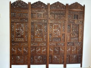 Biombo madera tallada 4 hojas