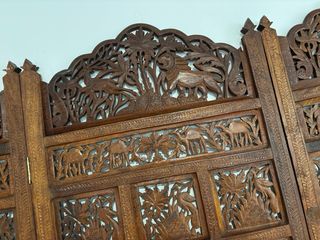 Biombo madera tallada 4 hojas