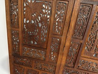 Biombo madera tallada 4 hojas