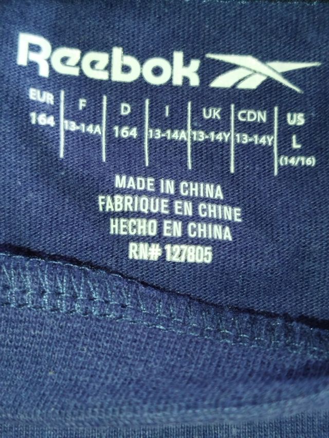 Maglia Reebok L blu bambino