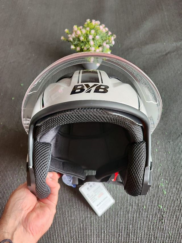 Casco moto jet gris talla L unisex