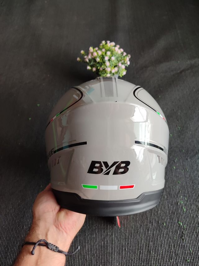 Casco moto jet gris talla L unisex