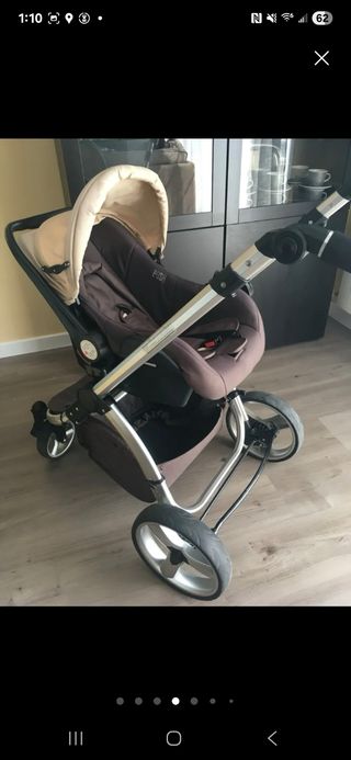 Cochecito bebé 3 piezas beige