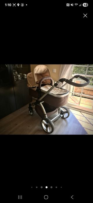 Cochecito bebé 3 piezas beige