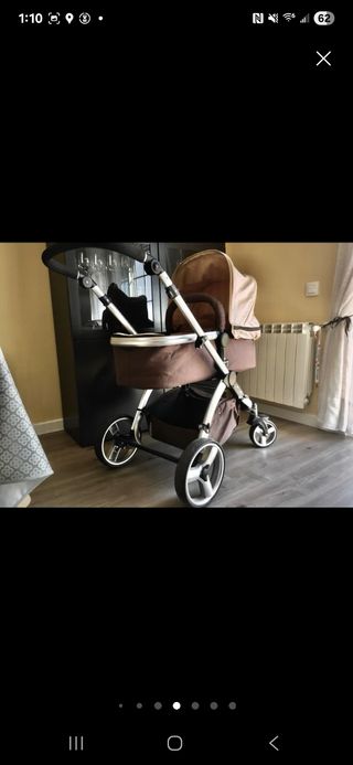 Cochecito bebé 3 piezas beige
