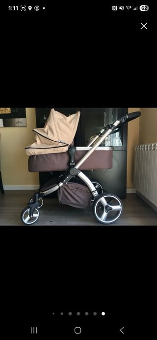 Cochecito bebé 3 piezas beige