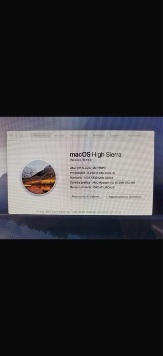 Apple iMac 21.5” pollici 2011