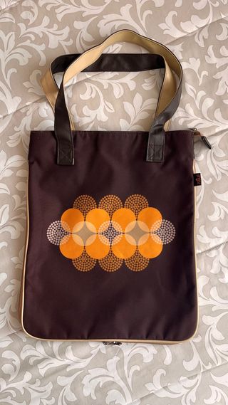 Bolso 70's UP marrón-naranja