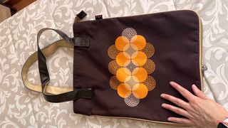 Bolso 70's UP marrón-naranja