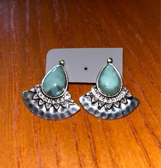 Pendientes Plata - Verde