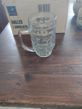 3 boccali birra vetro - nuovi