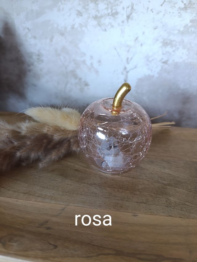 Maçã de cristal com luz, 6 unidades