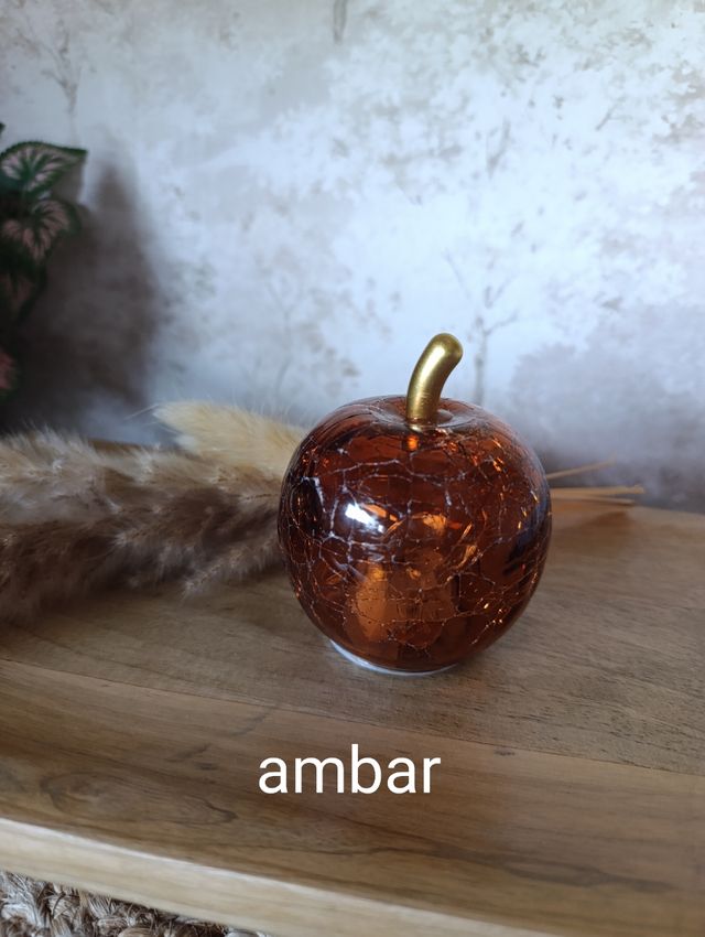 Maçã de cristal com luz, 6 unidades