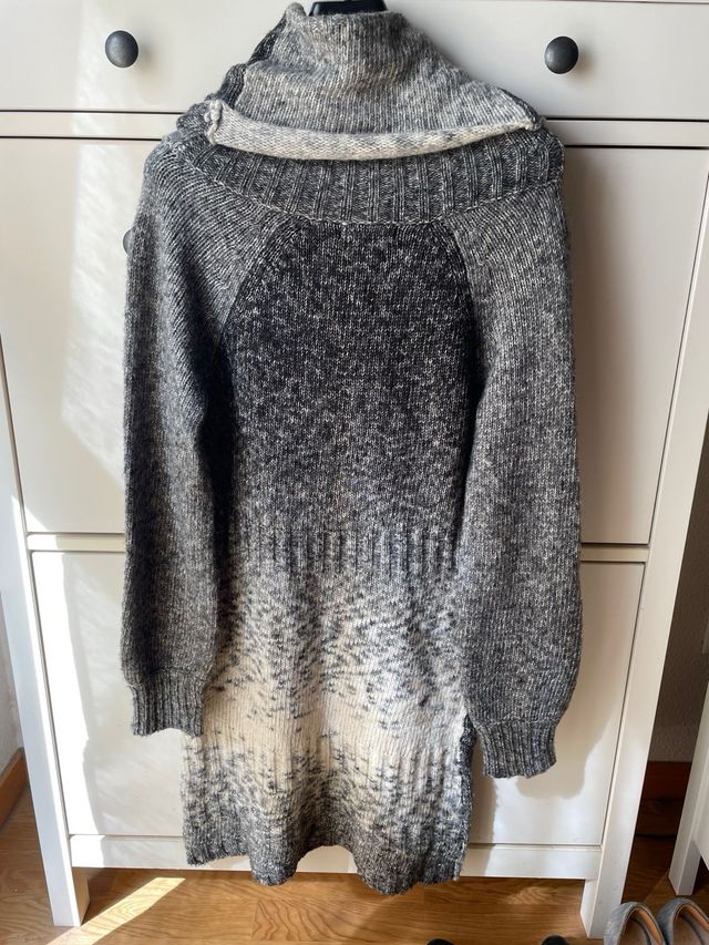 Vestido lana Blanco Tricot XS