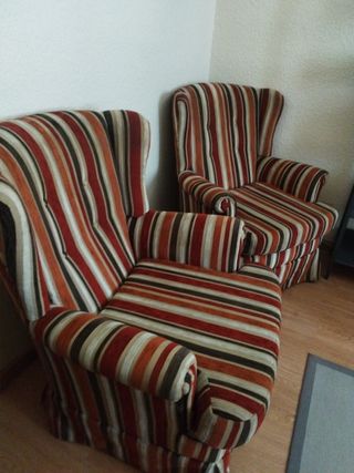 Sillones vintage a rayas