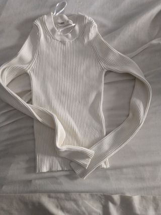 Jersey Pull&Bear blanco XS mujer