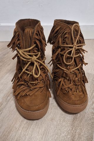Botines Marrones Flecos