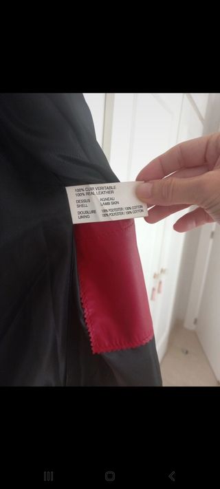 Chaqueta Imper Piel Piel negra y roja XXL