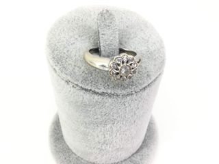 sortija oro 18k con piedra con diamante