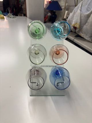 Set 6 bicchieri brandy colorati