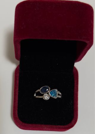 Anillo Ajustable de Plata 925 / Brillantes