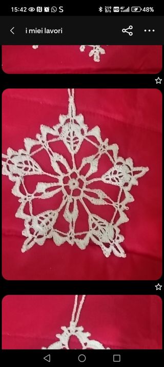 Fiocco di neve uncinetto Natale
