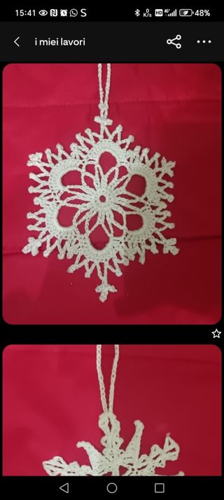 Fiocco di neve uncinetto Natale