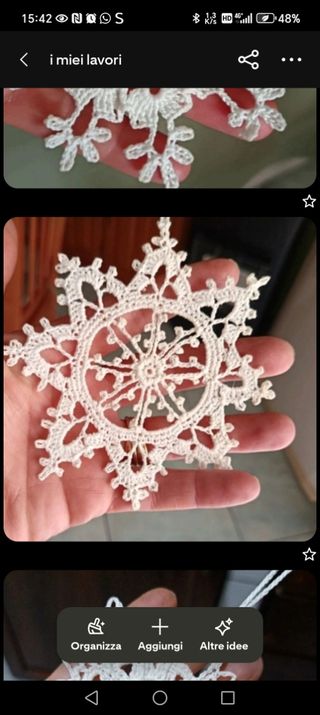 Fiocco di neve uncinetto Natale