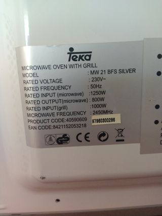 Microondas Teka con grill