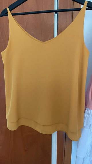 Top tirantes mostaza ETAM