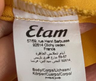 Top tirantes mostaza ETAM