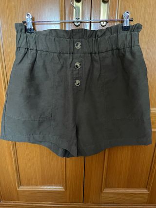 Bermuda Zara verde kaki - Talla L