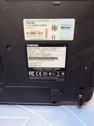 Portátil Toshiba Satellite A660