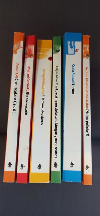 Lote 6 libros novela negra