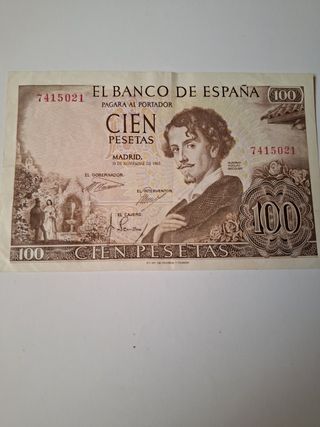 100 Pesetas de 1965 España.