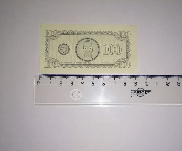 LOS SIMPSON - BILLETES 100 Y 500