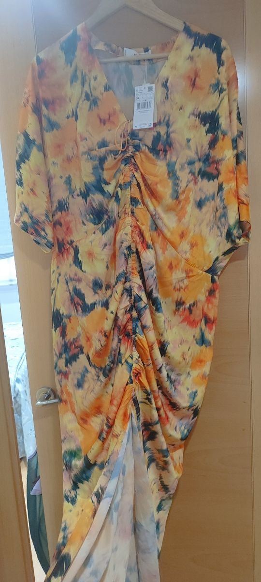 Vestido Satén estampado