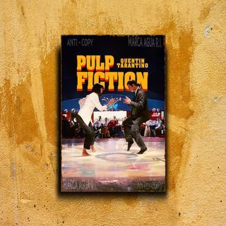 PLACA METALICA PULP FICTION CARTEL PELICULA CINE